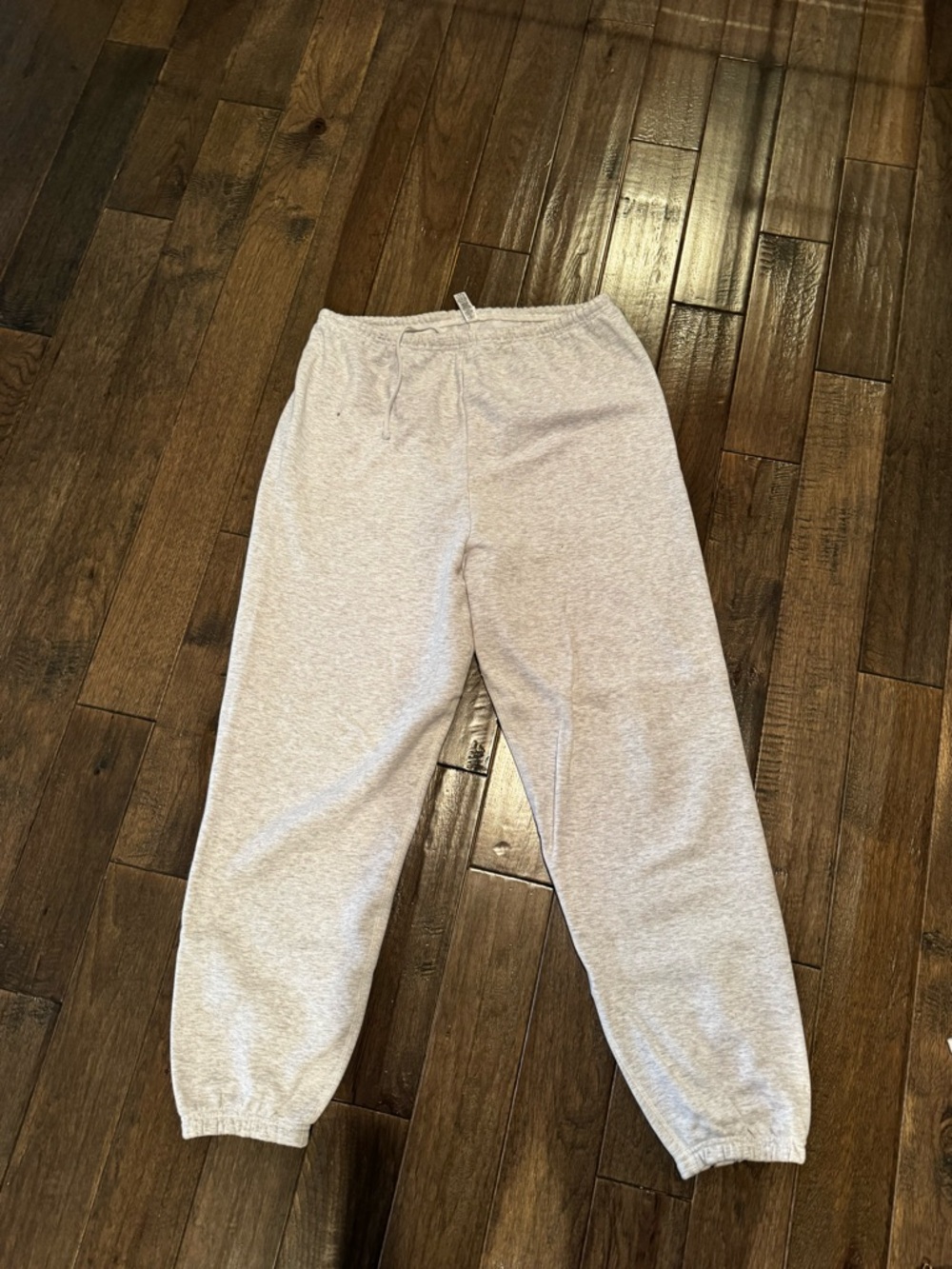 SKIMS Light Heather Gray Wide Leg Sweatpants
